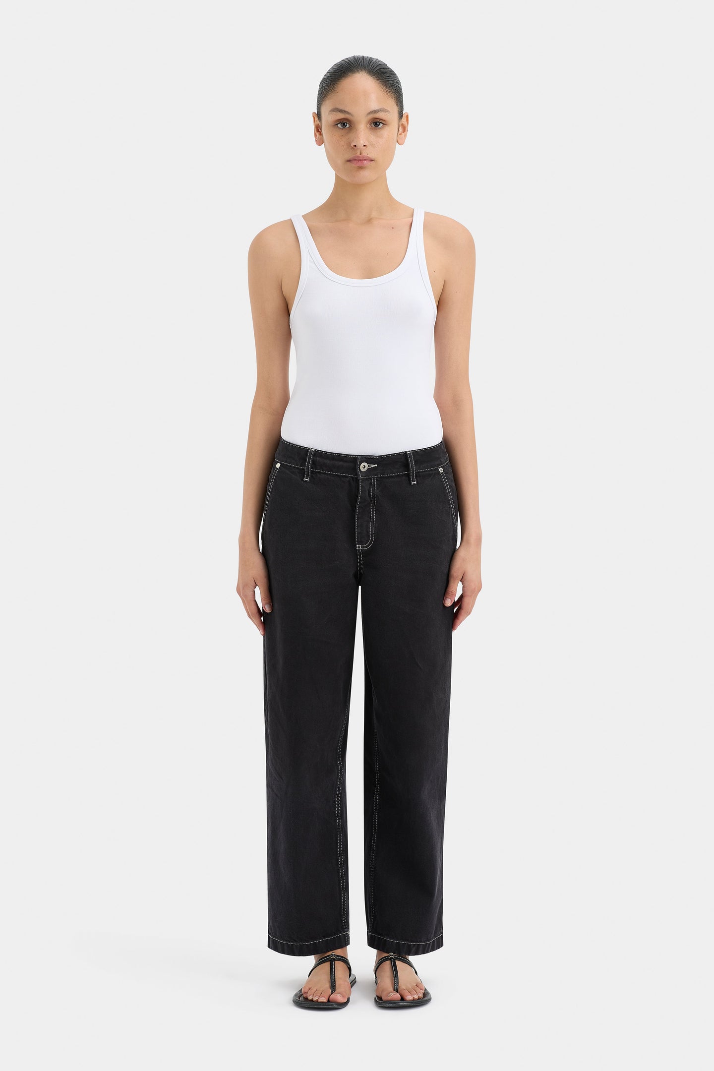 SIR the label Classic Scoop Tank IVORY