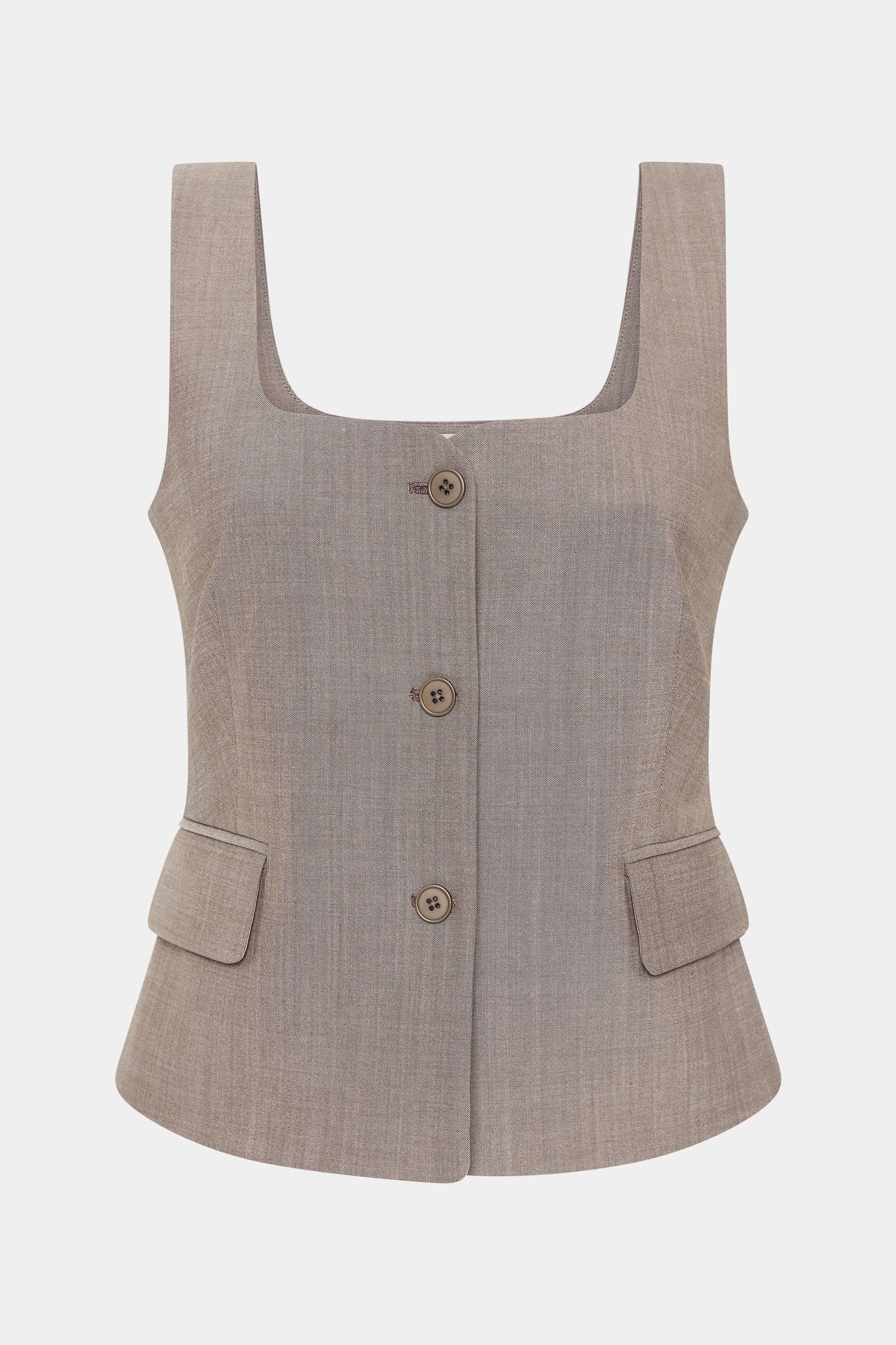 SIR the label Leonardo Button Down Bodice TAUPE