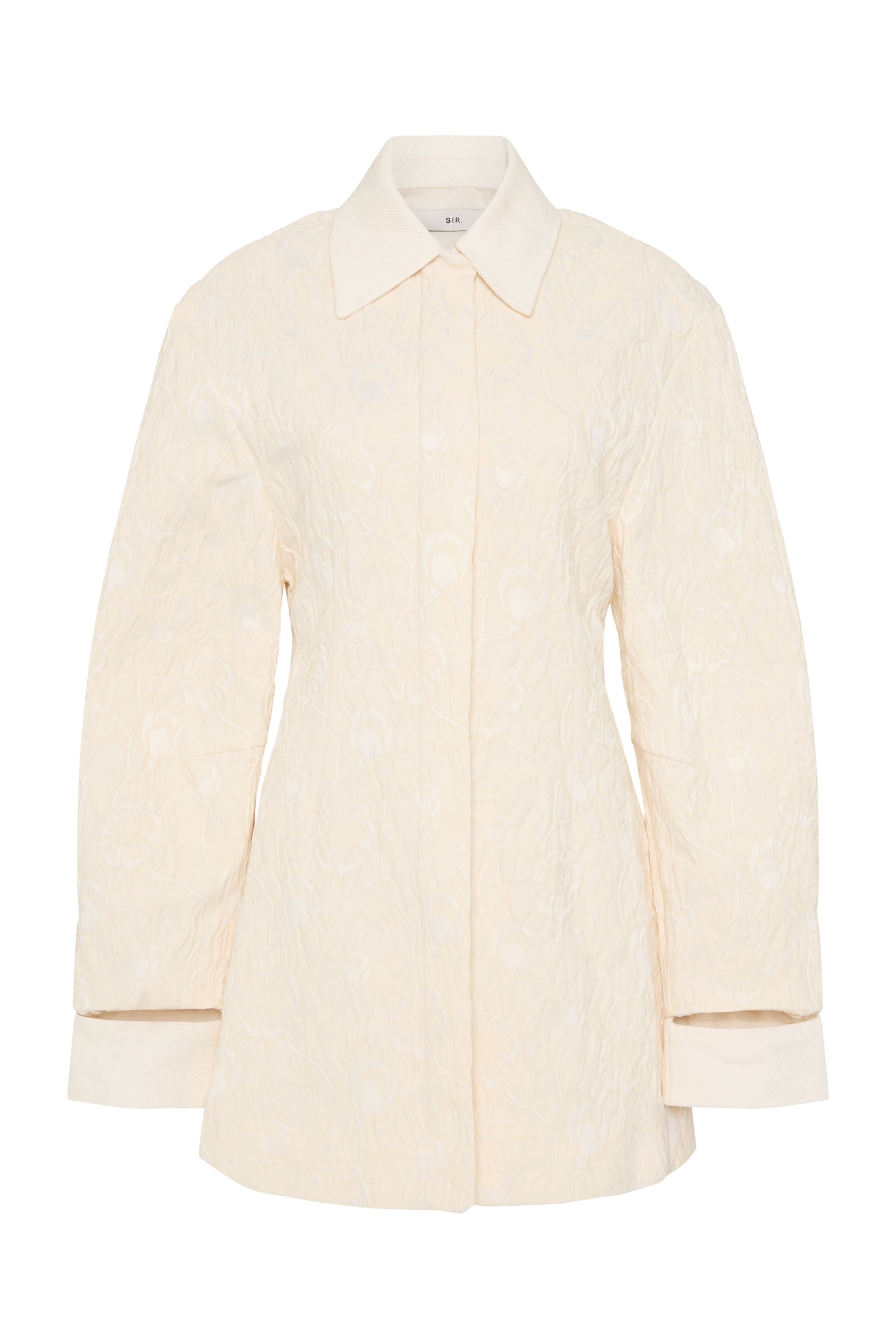 SIR the label Etienne Structured Shirt Dress Cloud Jacquard