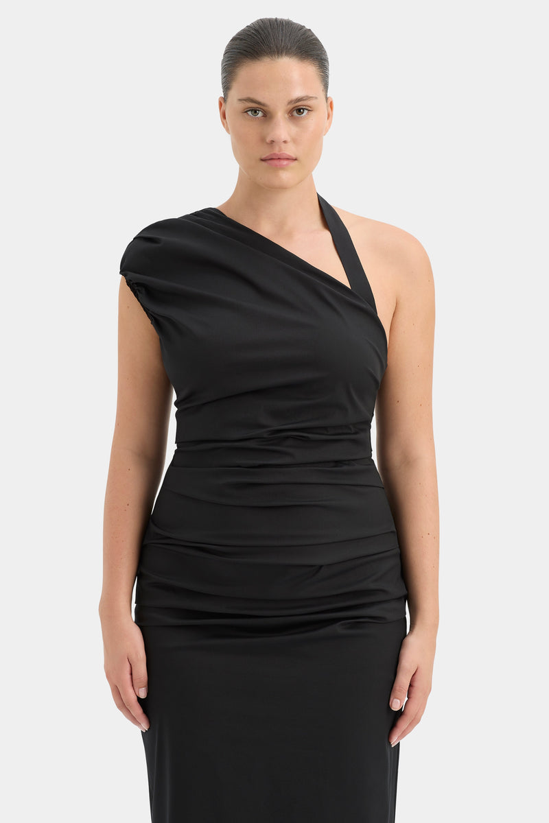 SIR the label Giacomo Gathered Gown Black