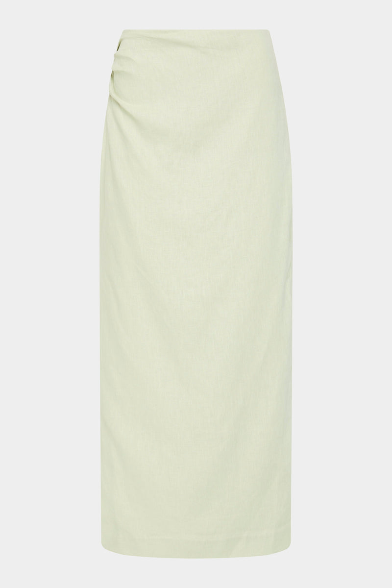 SIR the label Iris Asymmetric Midi Skirt LIGHT SAGE