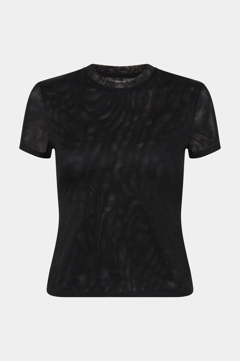 SIR the label Jacques Mesh Fitted Tee BLACK