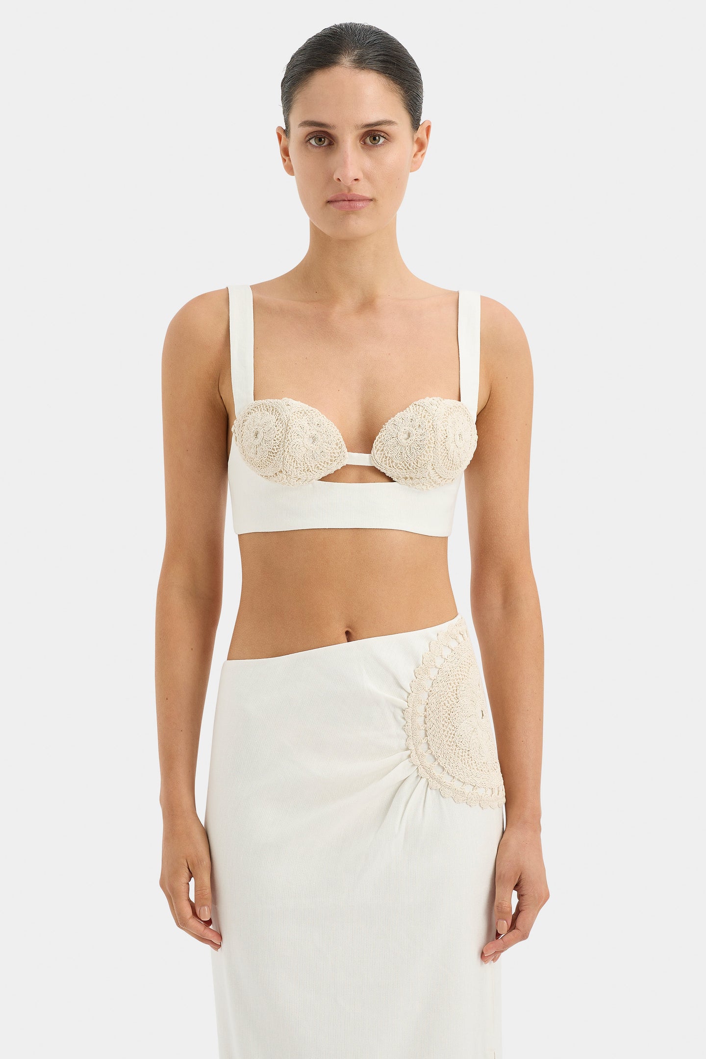 SIR the label Atacama Midi Skirt NATURAL