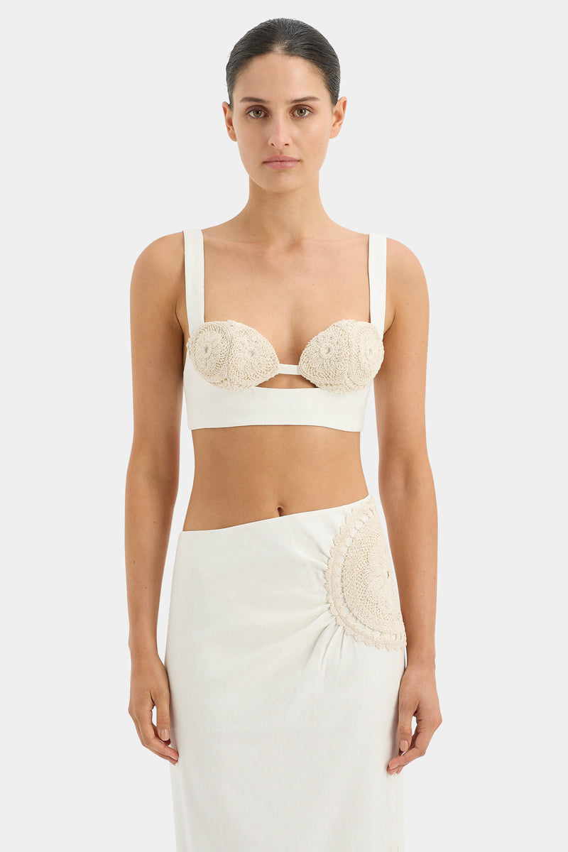 SIR the label Atacama Midi Skirt NATURAL