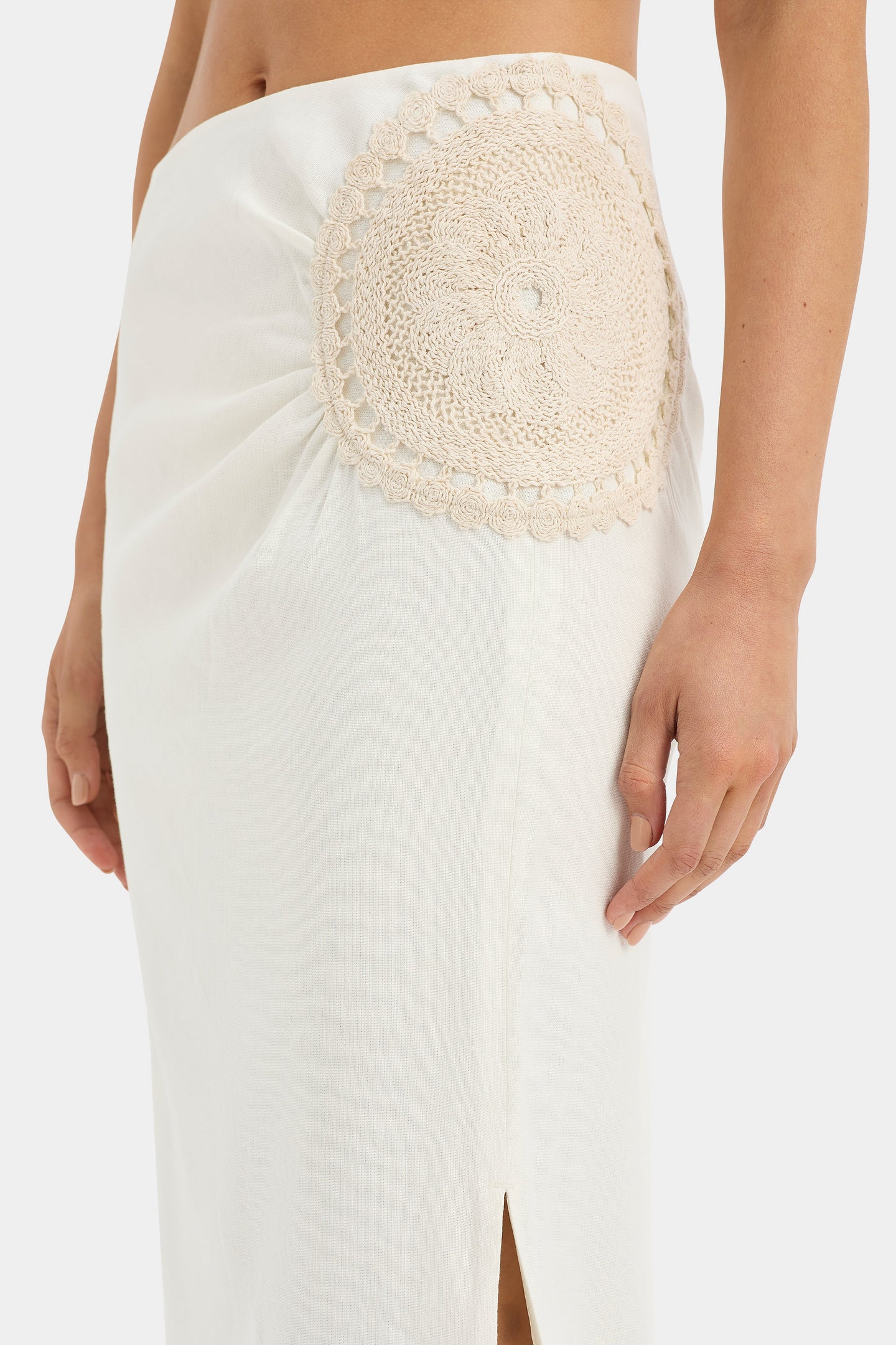 SIR the label Atacama Midi Skirt NATURAL