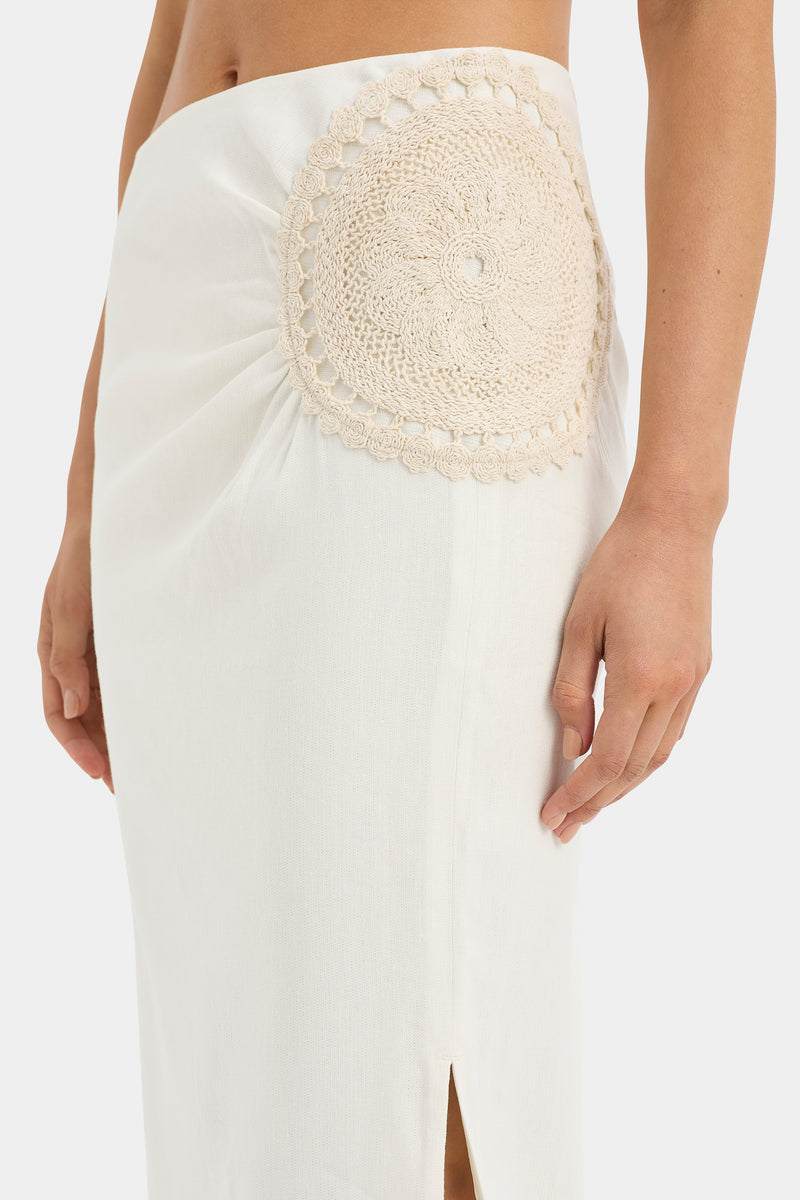 SIR the label Atacama Midi Skirt NATURAL