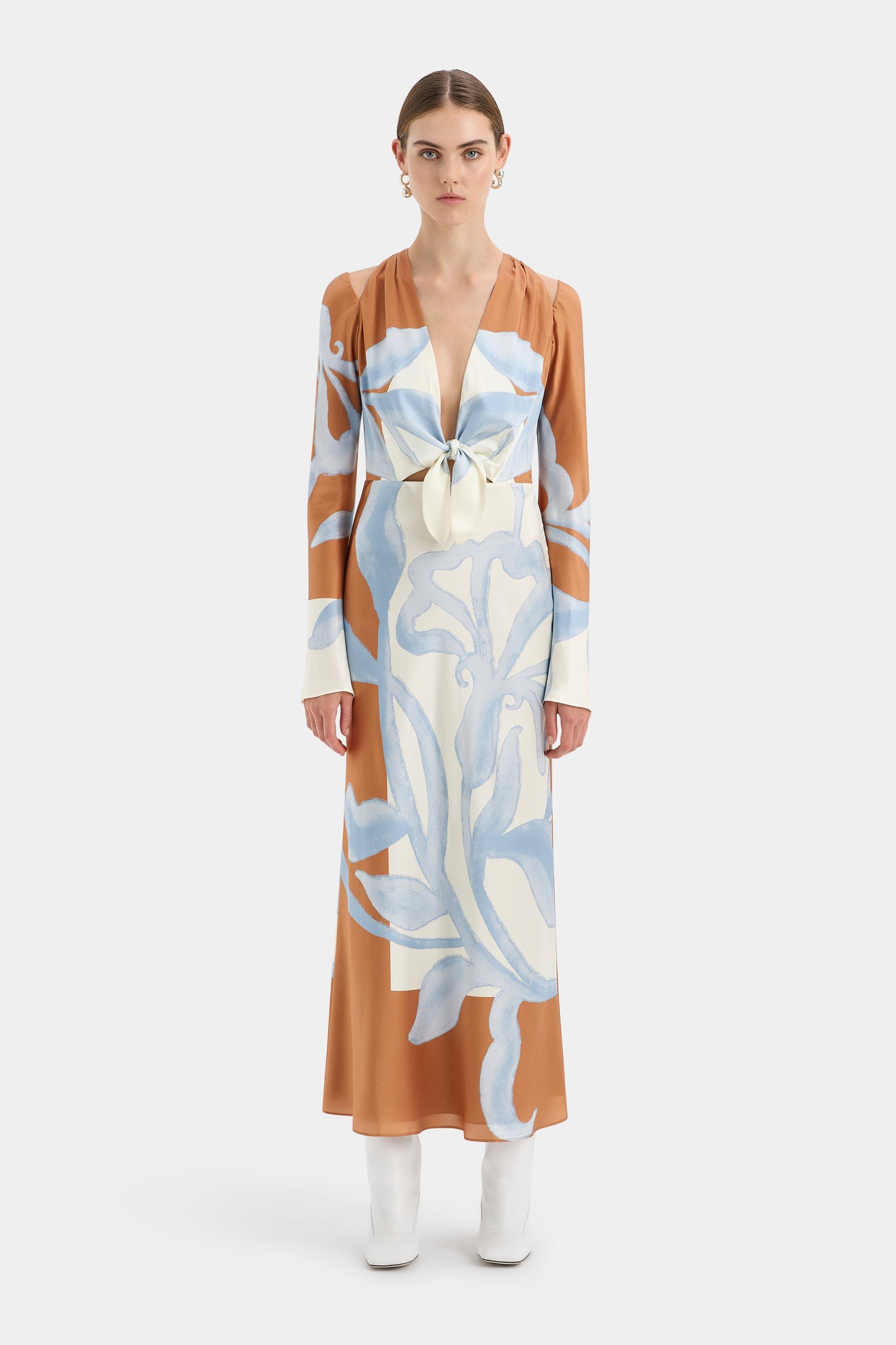 SIR the label Sorrento Scarf Dress SCIARPA PRINT