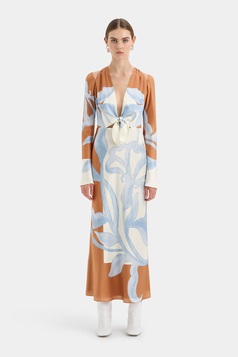 SIR the label Sorrento Scarf Dress SCIARPA PRINT
