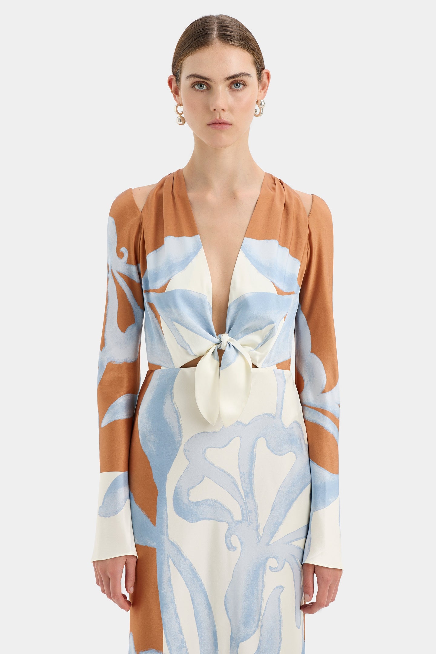 SIR the label Sorrento Scarf Dress SCIARPA PRINT