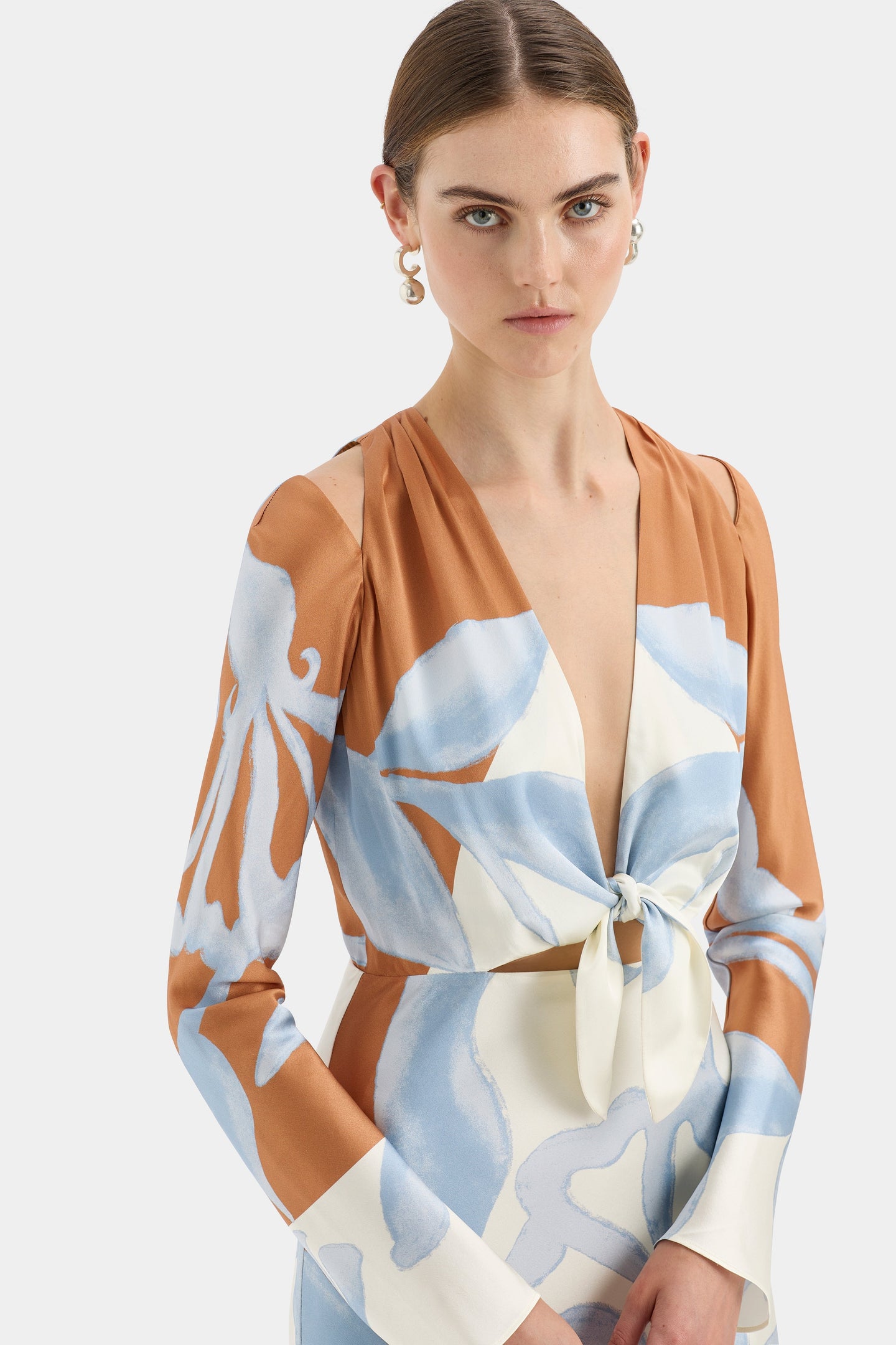 SIR the label Sorrento Scarf Dress SCIARPA PRINT