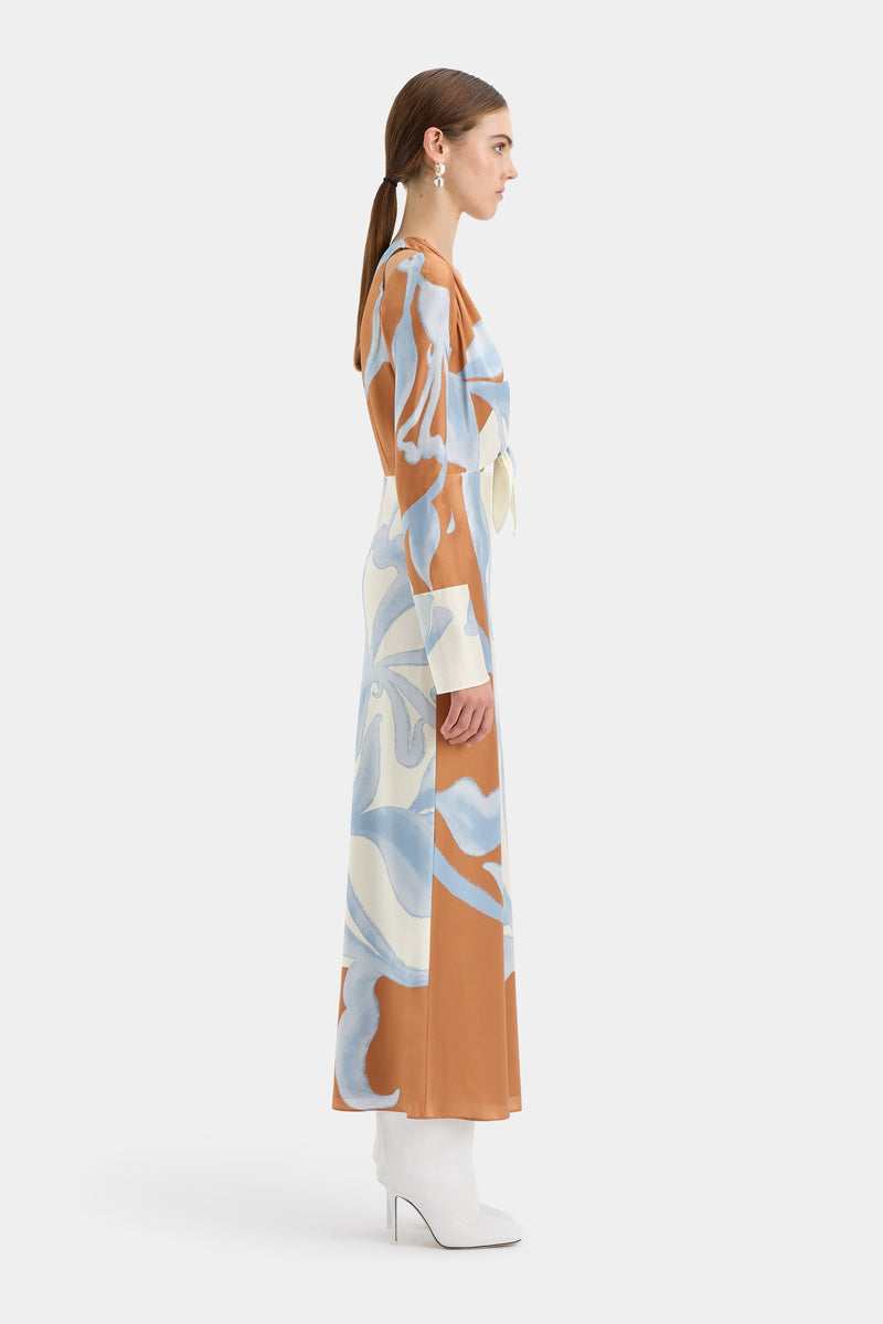 SIR the label Sorrento Scarf Dress SCIARPA PRINT