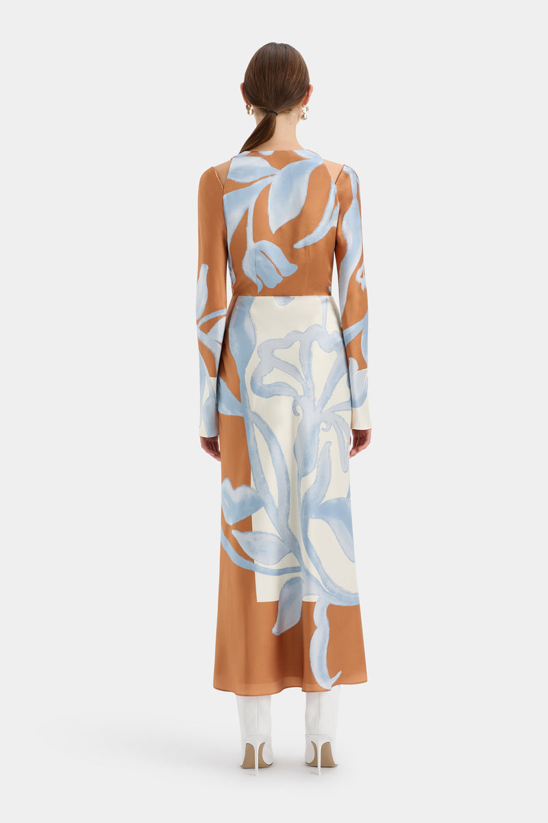 SIR the label Sorrento Scarf Dress SCIARPA PRINT