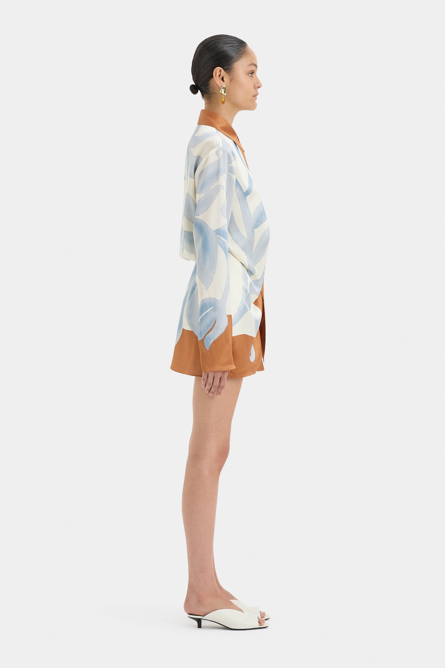 SIR the label Sorrento Shirt Dress SCIARPA PRINT