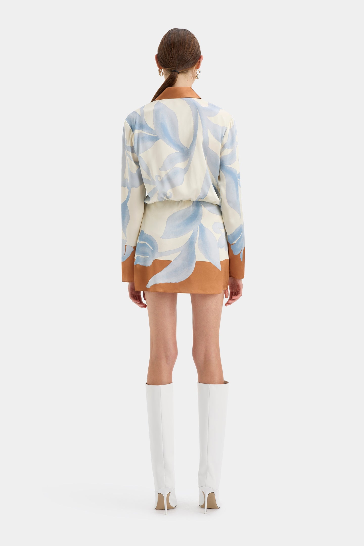 SIR the label Sorrento Shirt Dress SCIARPA PRINT