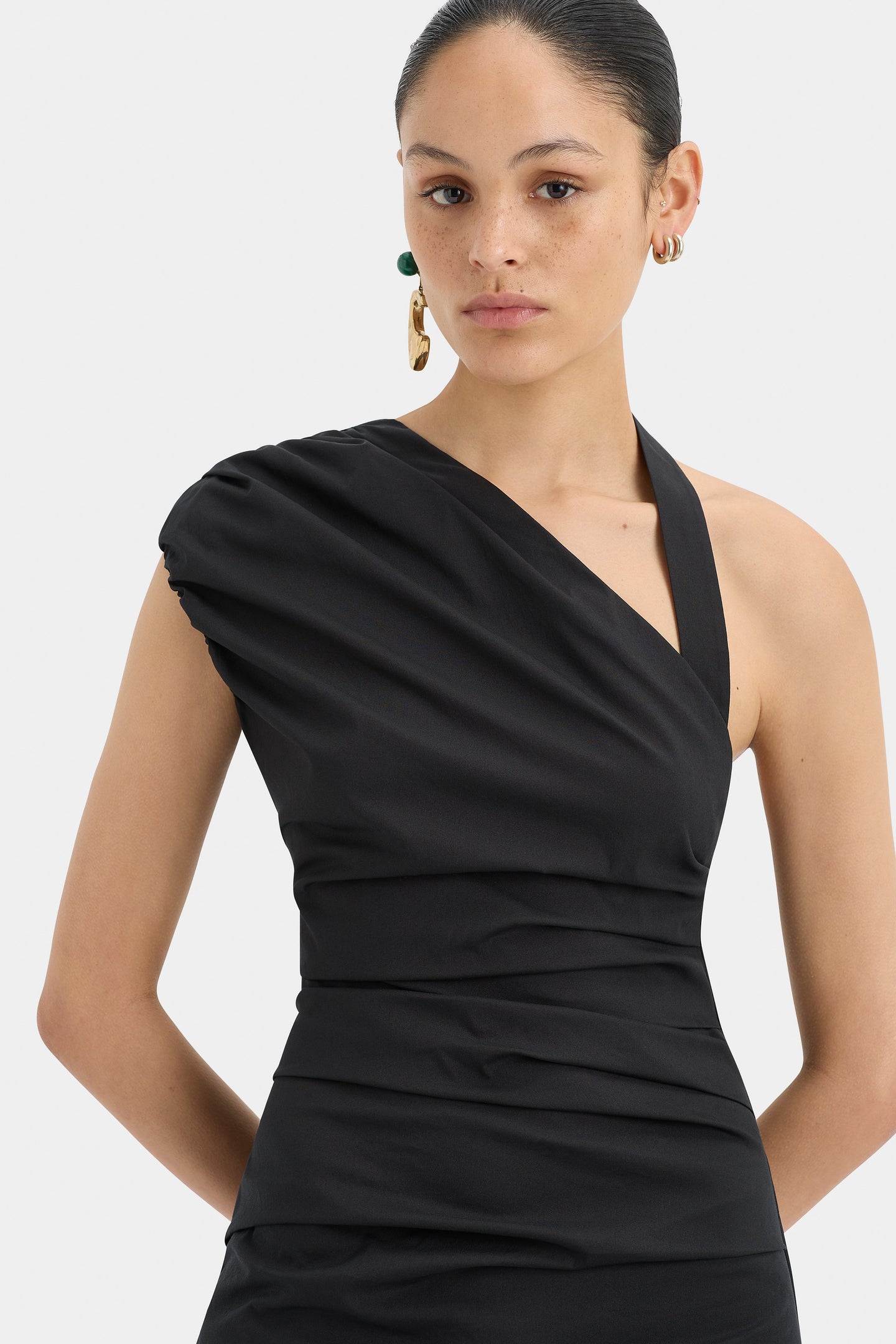 SIR the label Giacomo Gathered Gown Black
