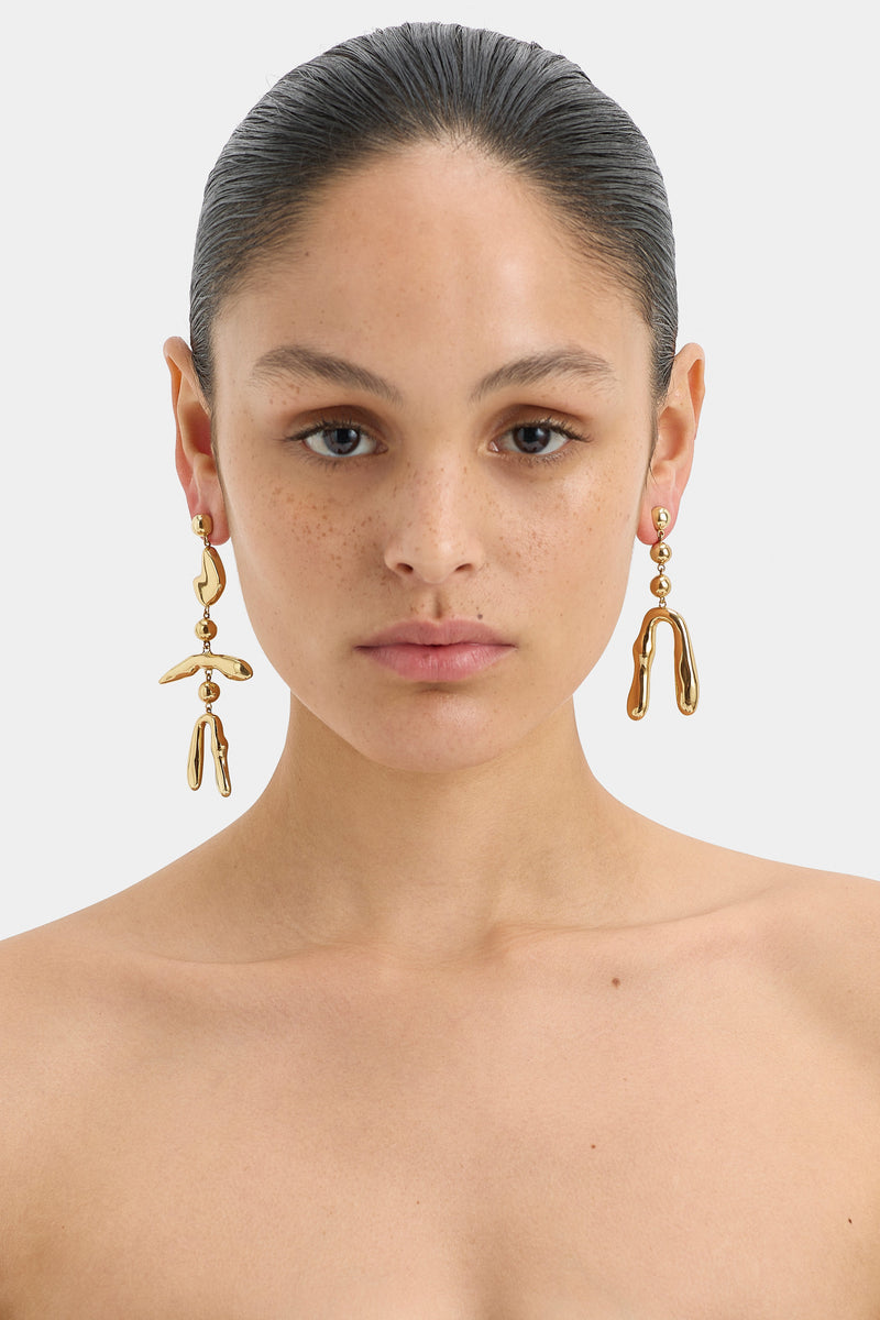 SIR the label Frankie Stacked Earring BRASS