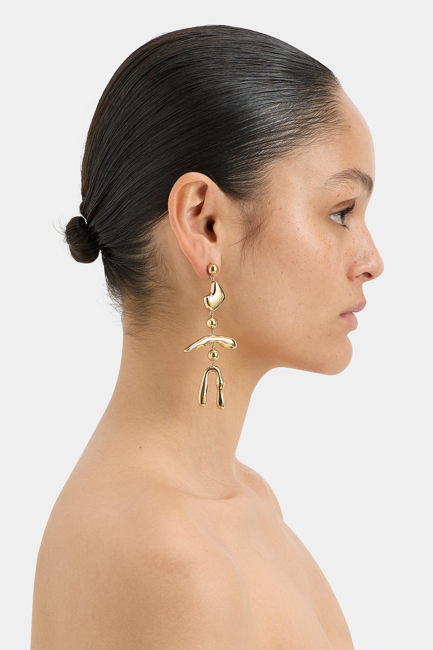 SIR the label Frankie Stacked Earring BRASS