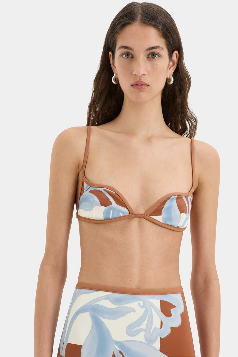 SIR the label Palermo Shaped Balconette SCIARPA PRINT