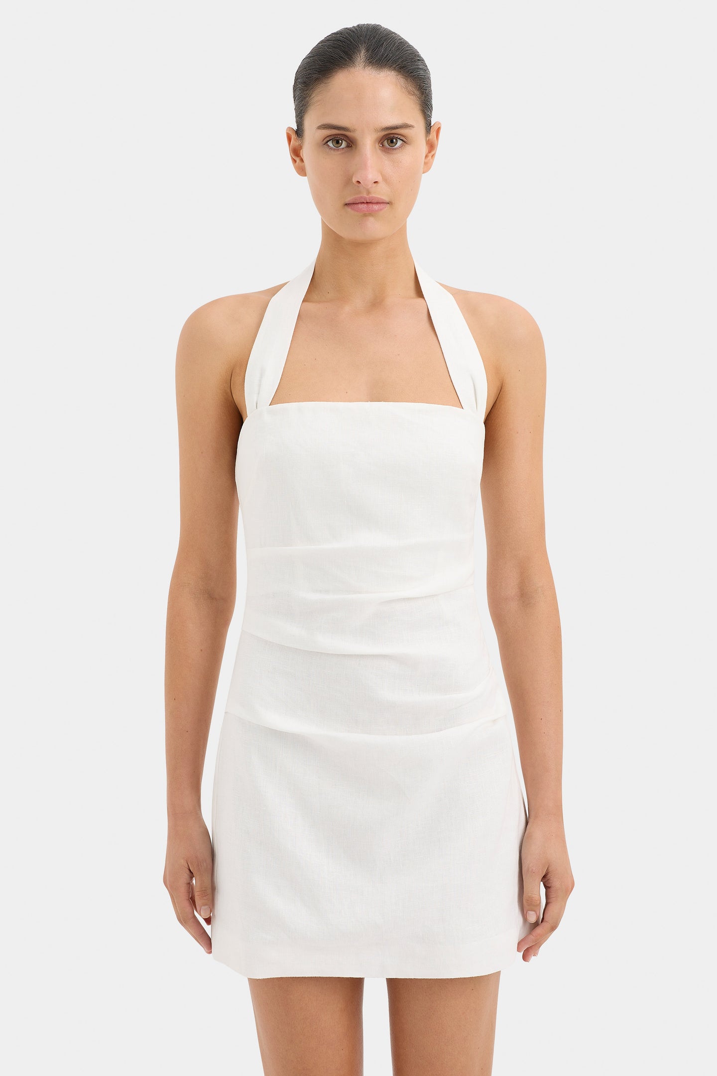 SIR the label Noemi Halter Mini Dress IVORY