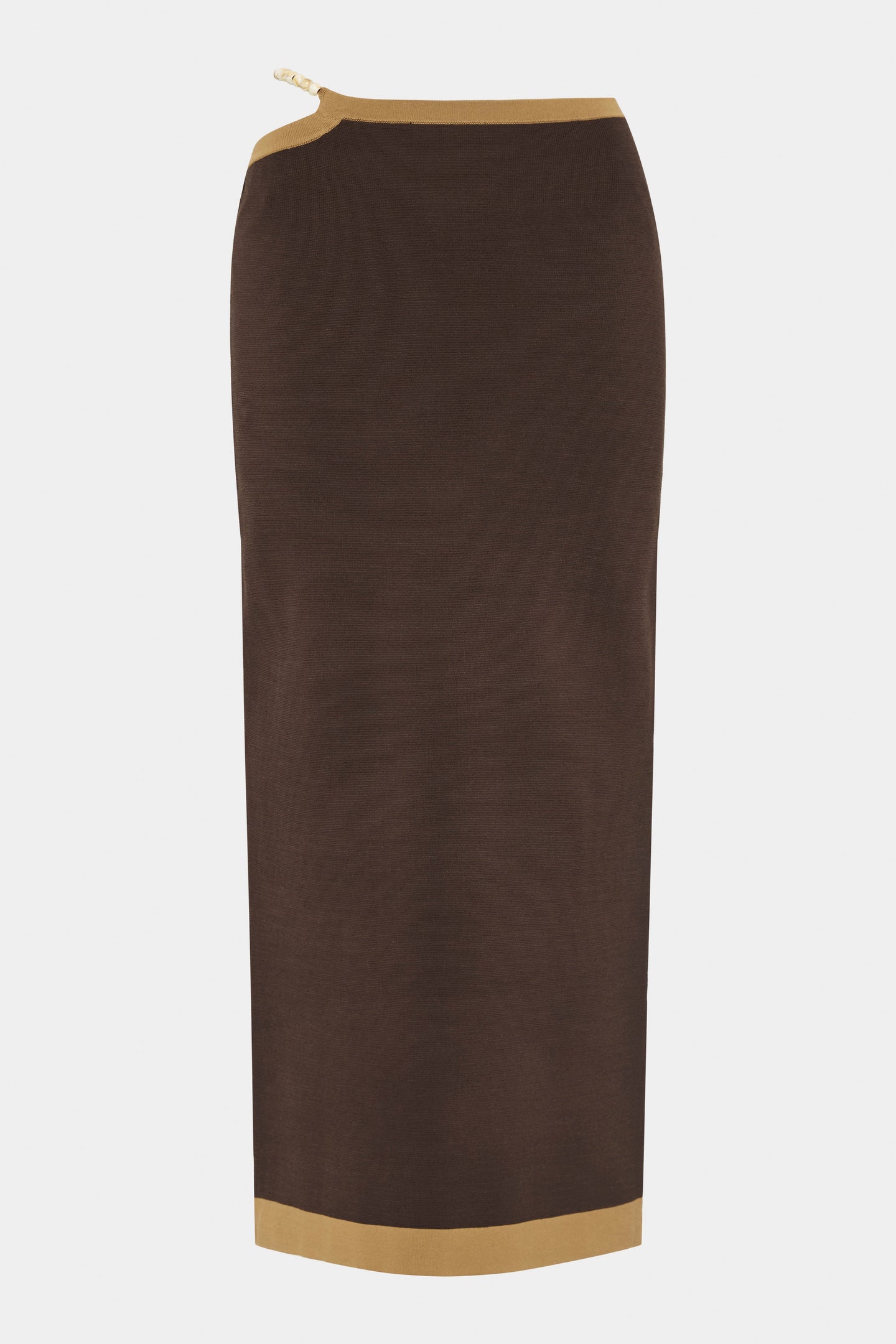 SIR the label Salvador Beaded Midi Skirt BISCOTTI