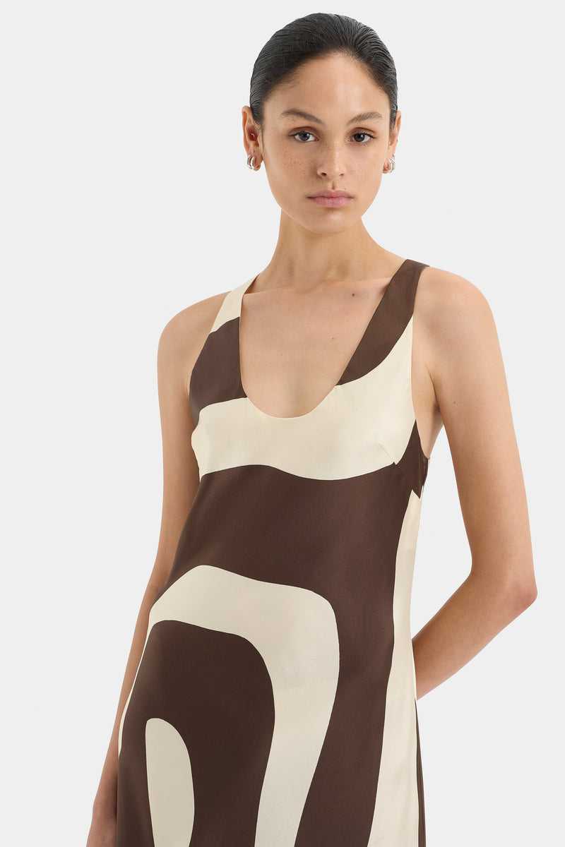 SIR the label Freddie Scoop Neck Dress POSTER PRINT