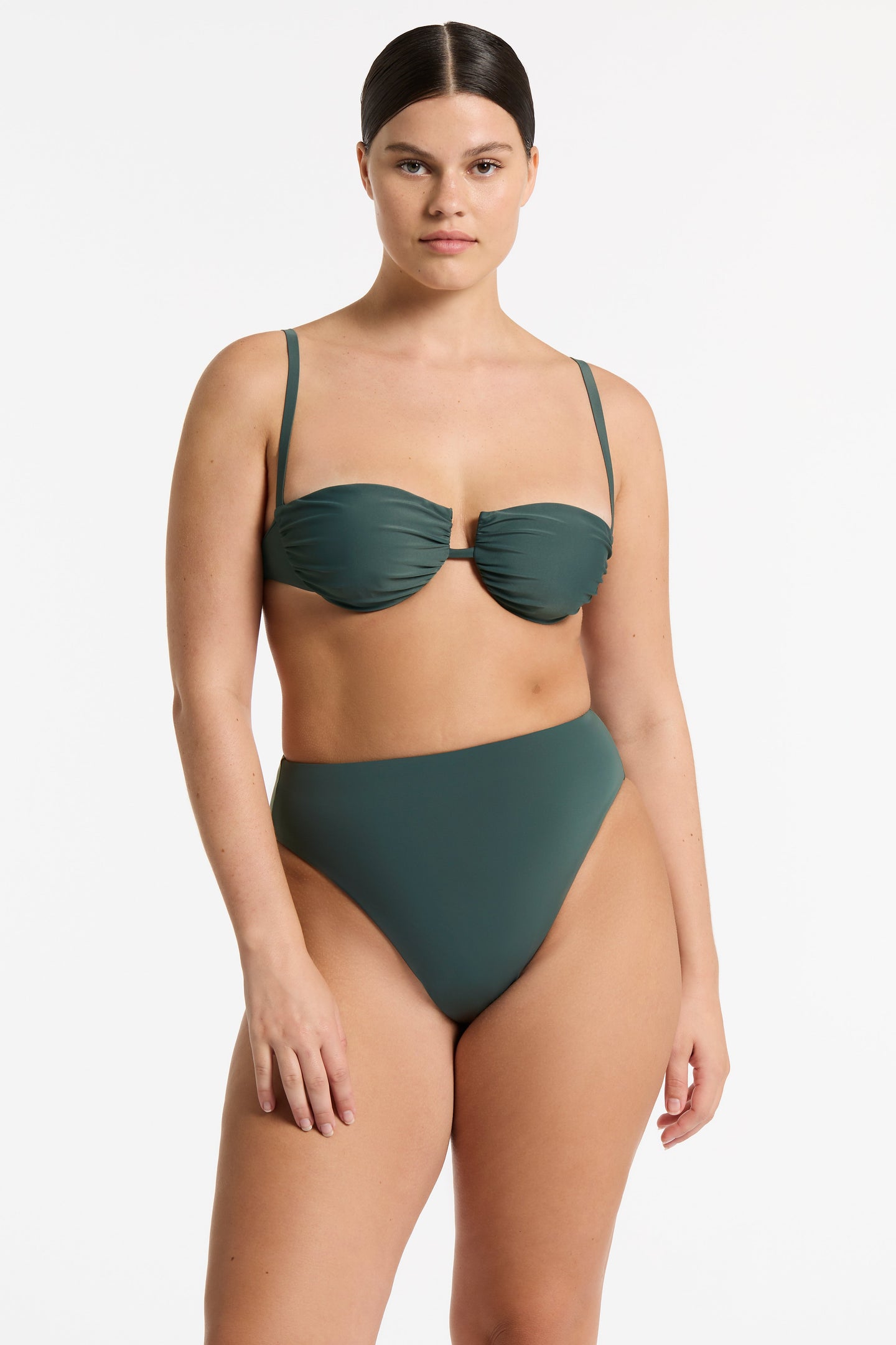 SIR the label Maxime Gathered Balconette Petrol