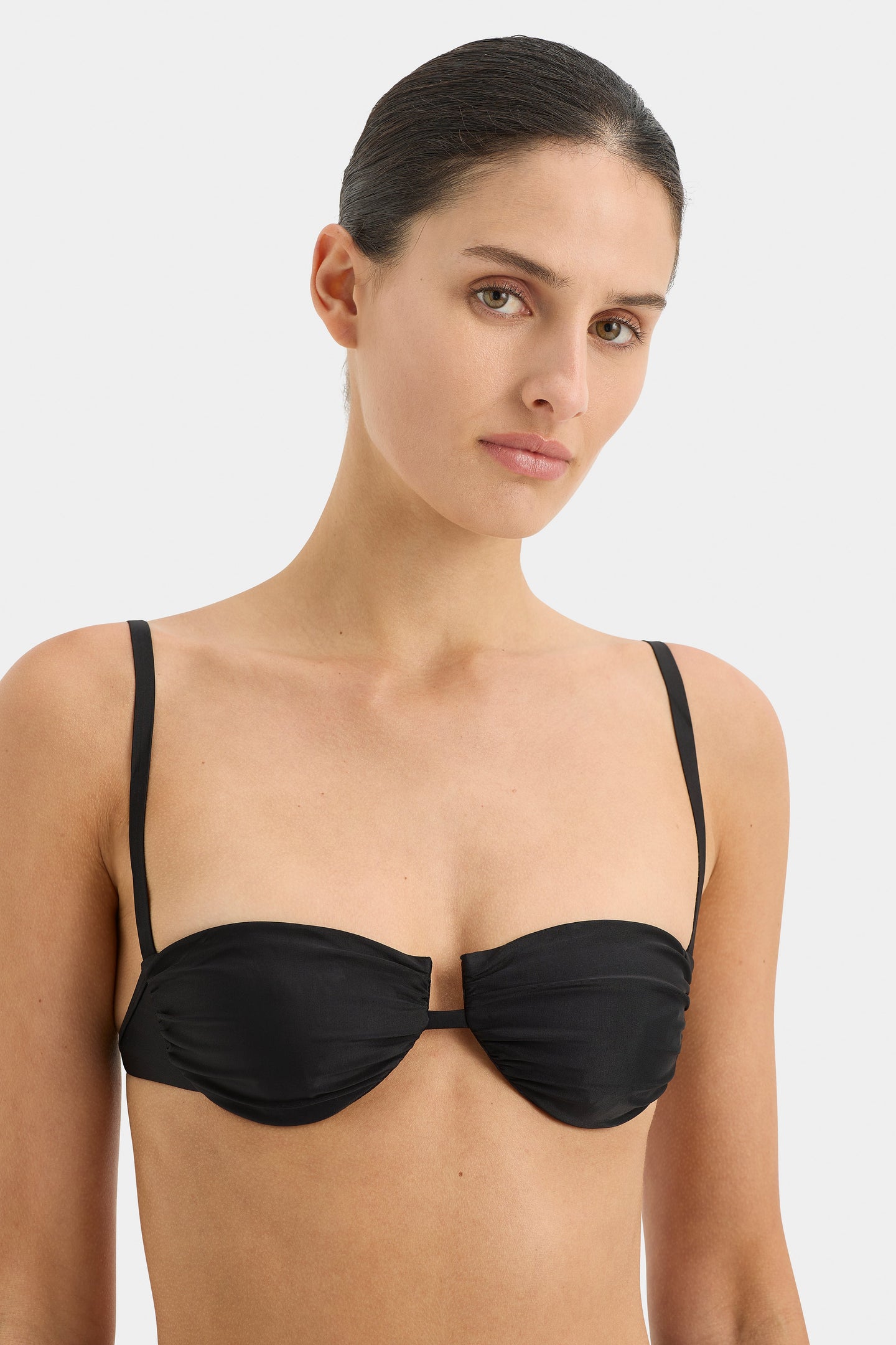 SIR the label Zoya Gathered Balconette BLACK