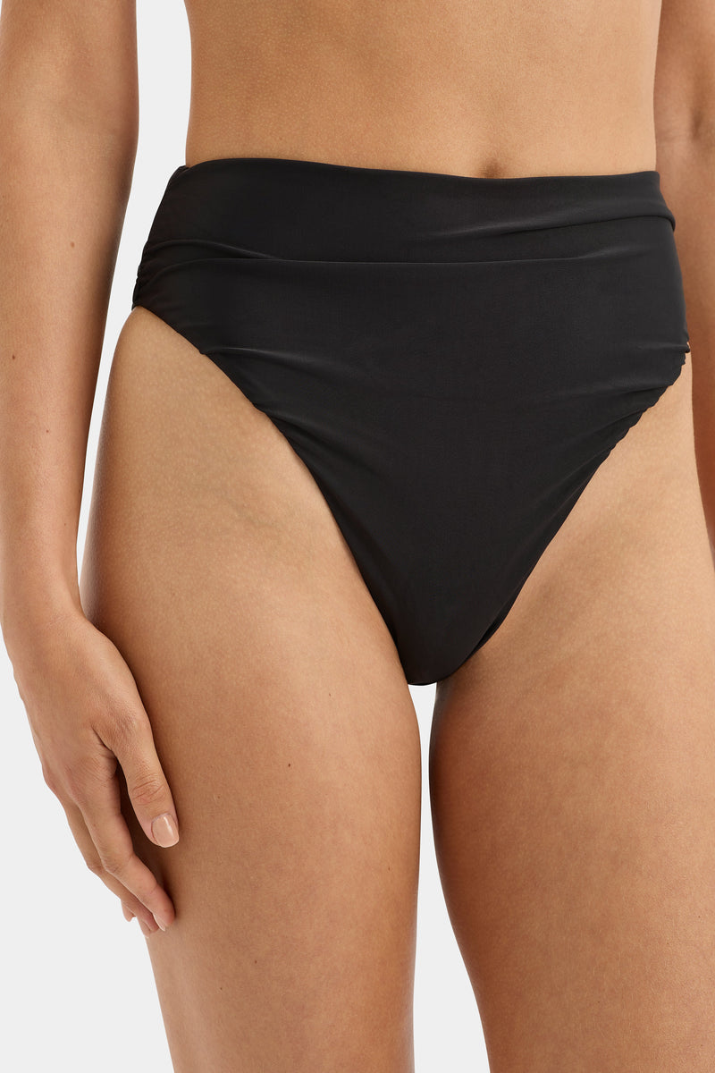 SIR the label Zoya Gathered High Cut Brief BLACK