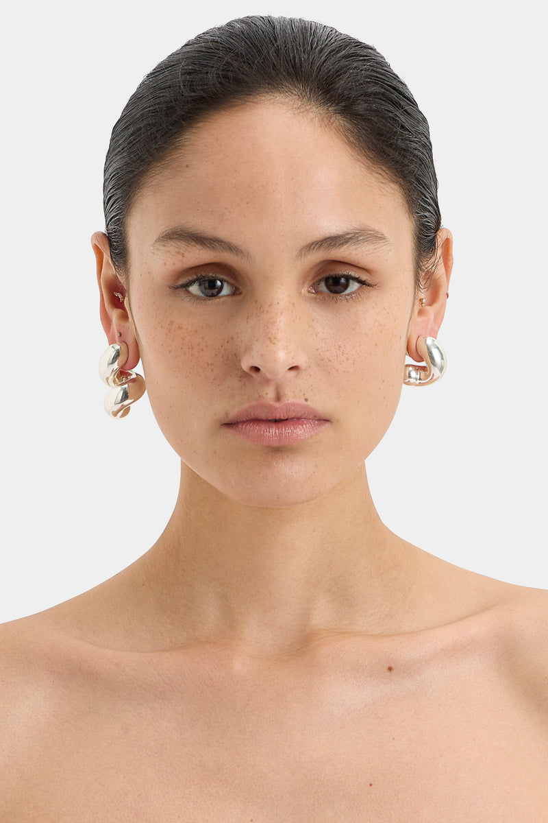 SIR the label Flashback Half Twist Earring SILVER