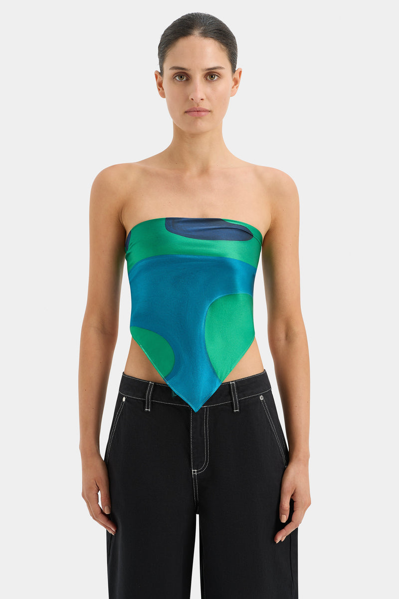 SIR the label Frankie Scarf EMERALD REFLECTION