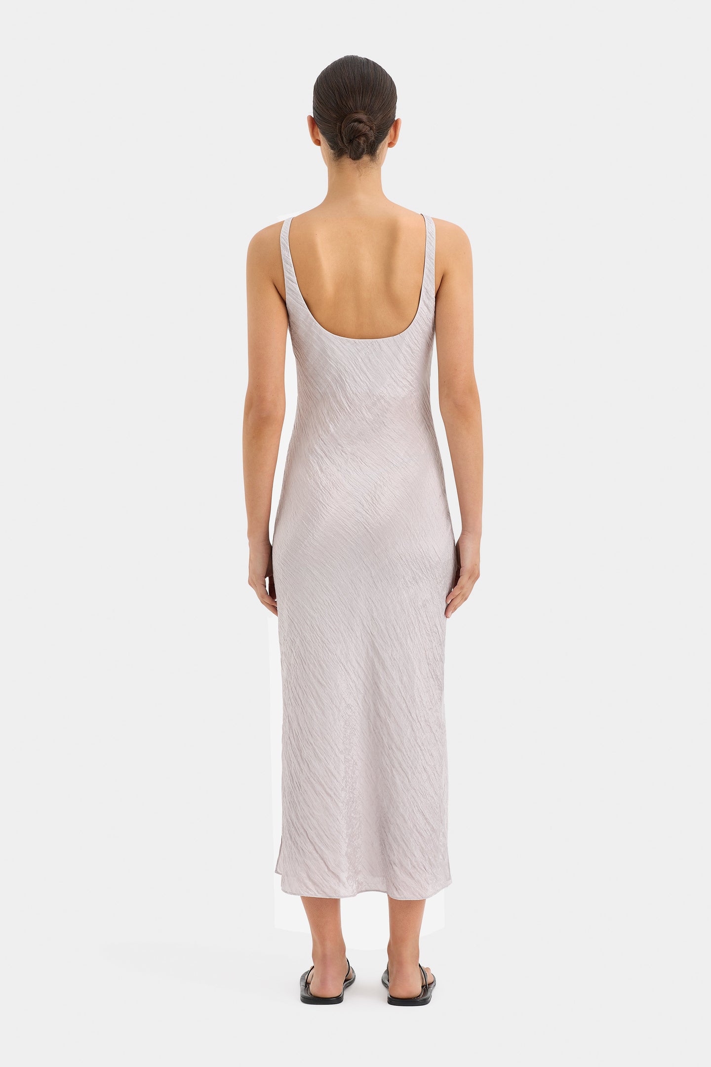 SIR the label Ligera Bias Slip Dress SILVER