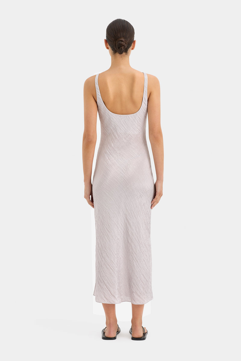 SIR the label Ligera Bias Slip Dress SILVER