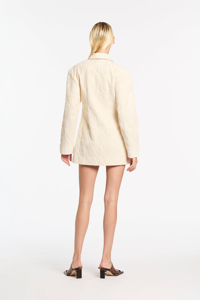 SIR the label Etienne Structured Shirt Dress Cloud Jacquard