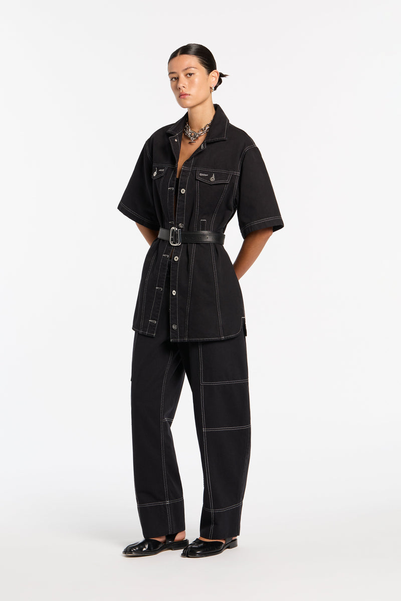 SIR the label Orlan Relaxed Jean Washed Black