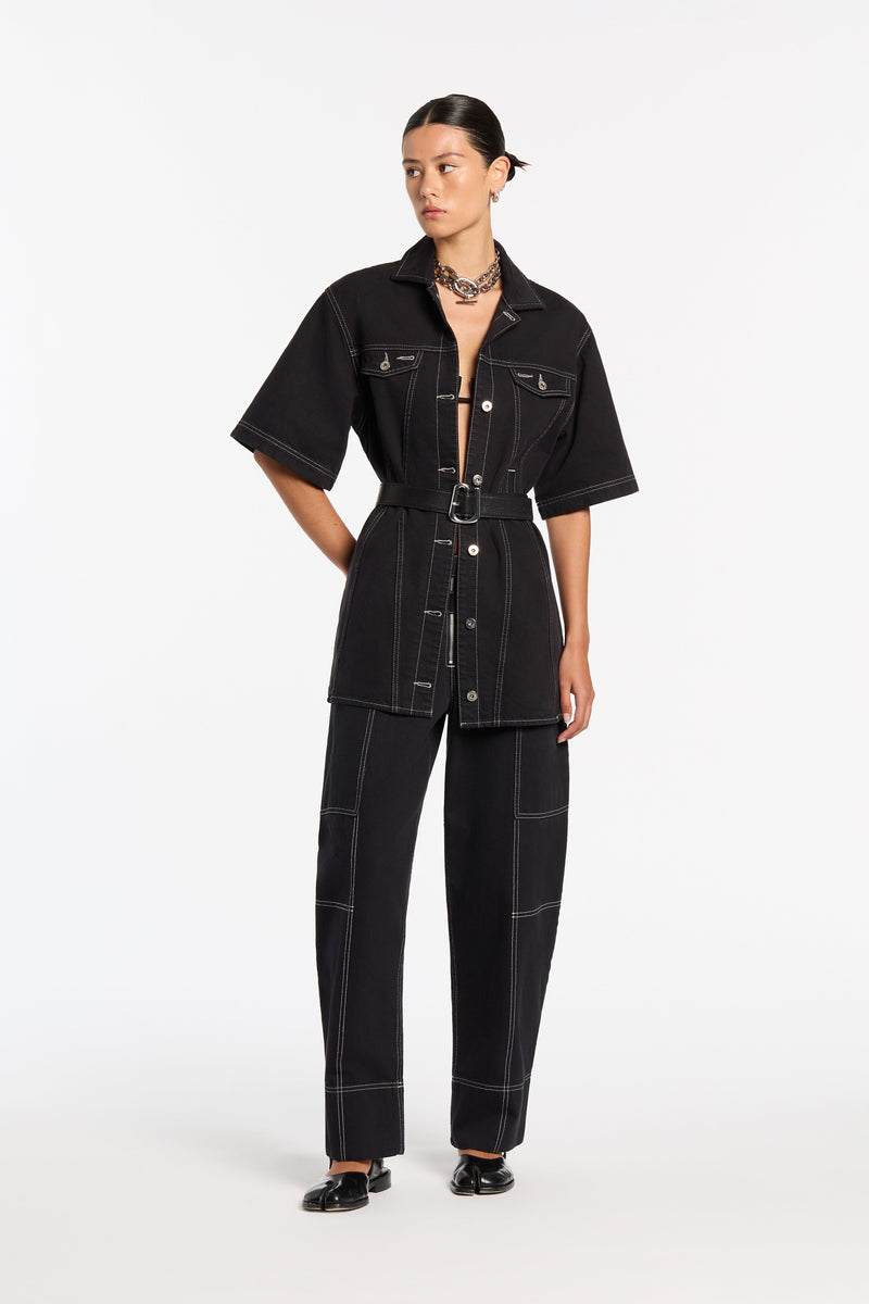 SIR the label Orlan Relaxed Jean Washed Black