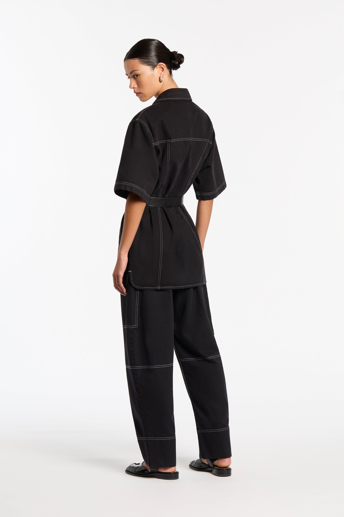 SIR the label Orlan Relaxed Jean Washed Black