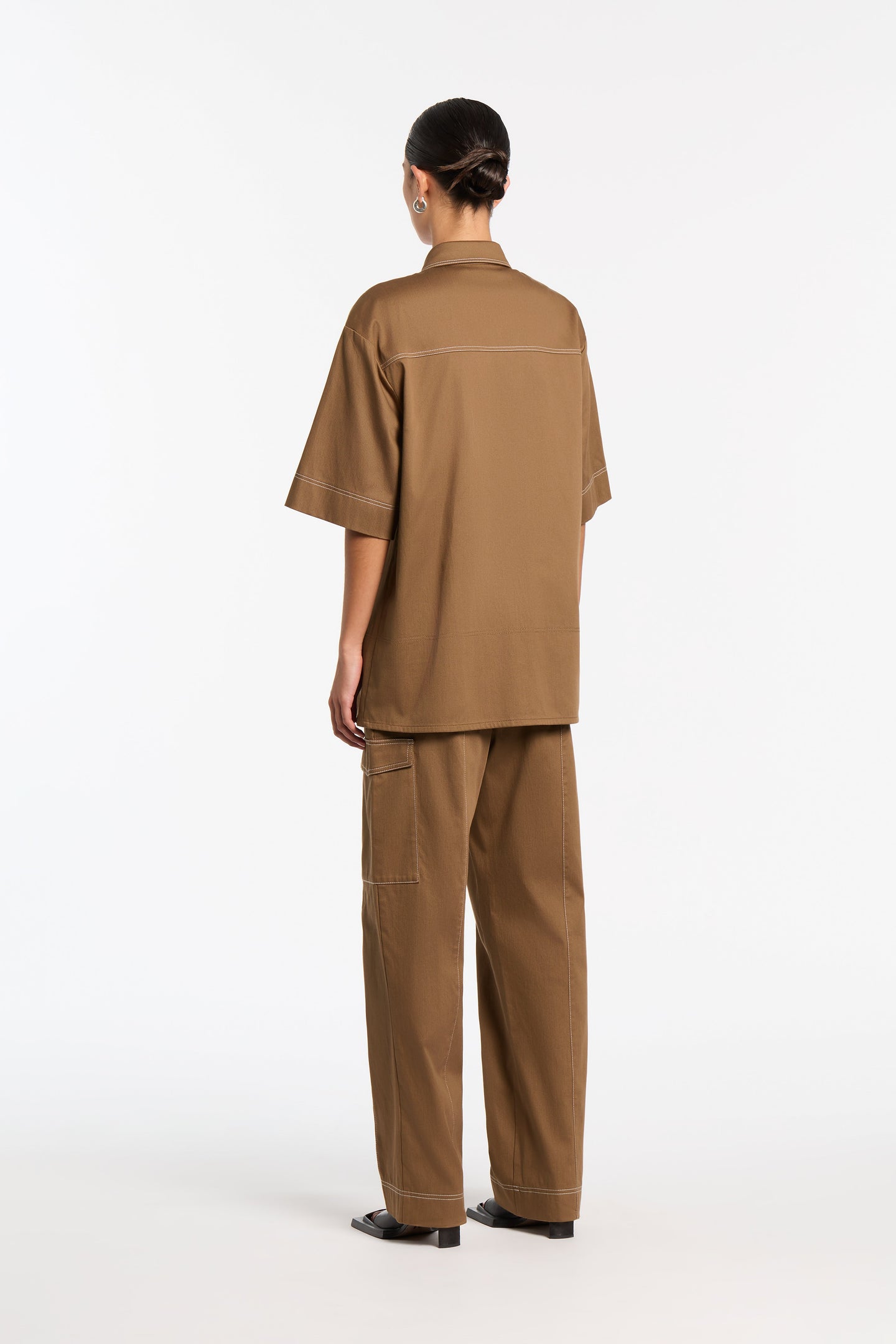 SIR the label Bourdelle Utility Shirt Biscuit