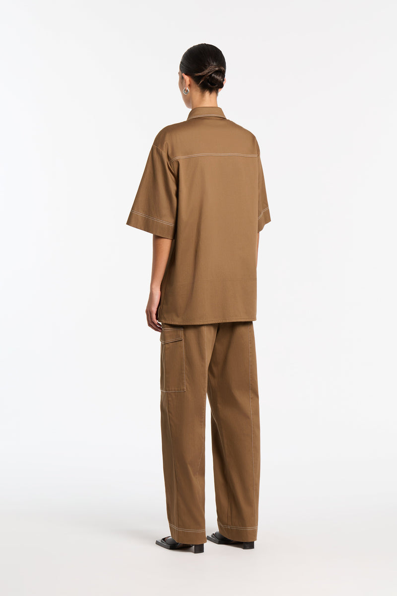 SIR the label Bourdelle Utility Shirt Biscuit