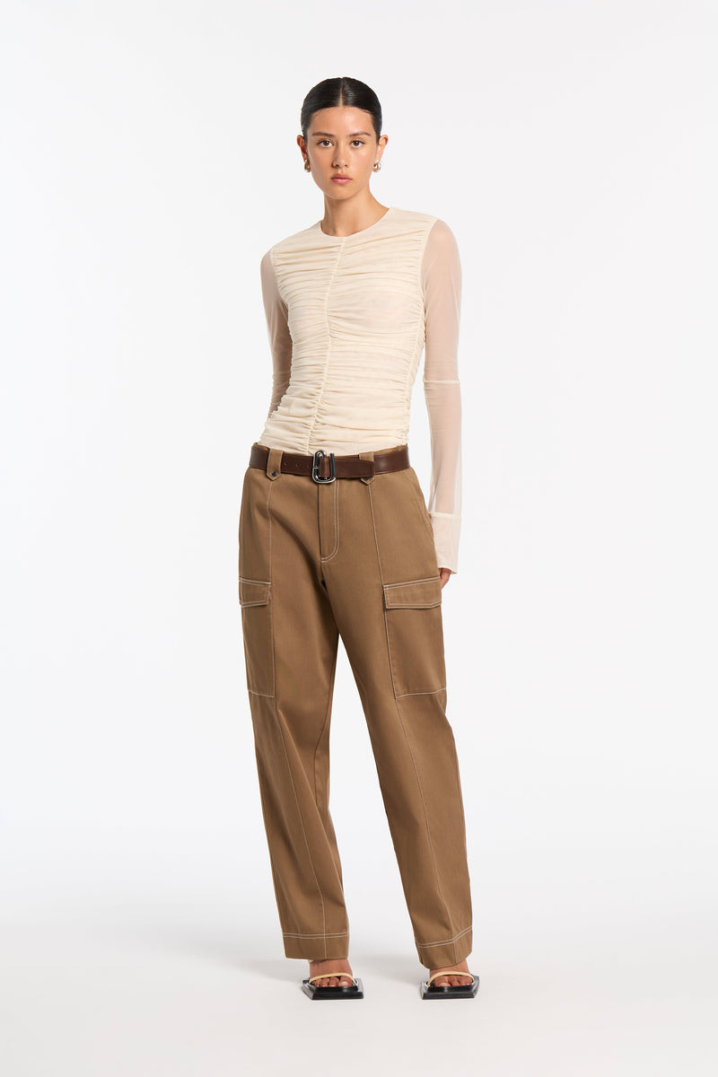 SIR the label Bourdelle Utility Pant Biscuit