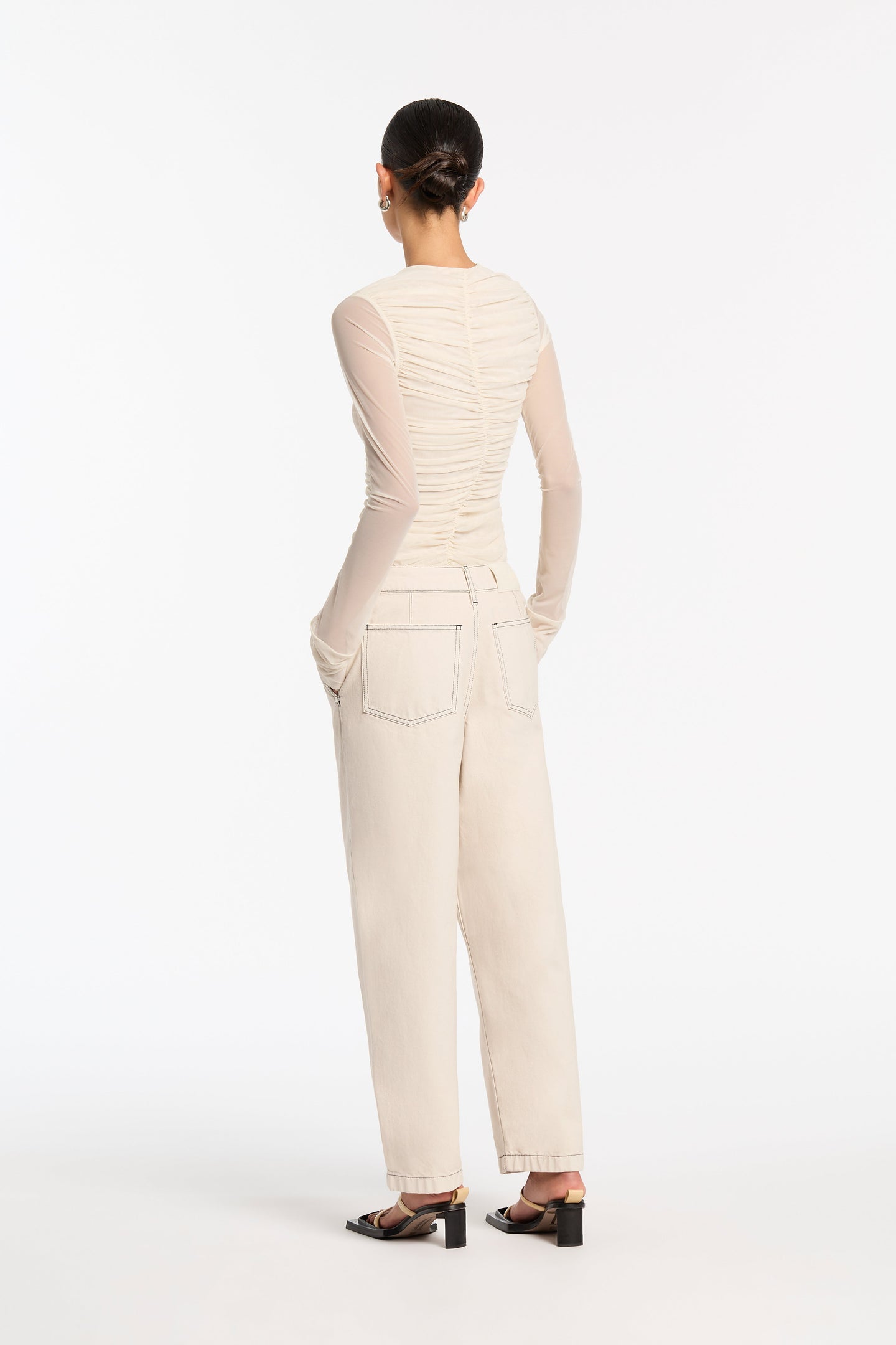 SIR the label Orlan Mid Rise Jean Ecru