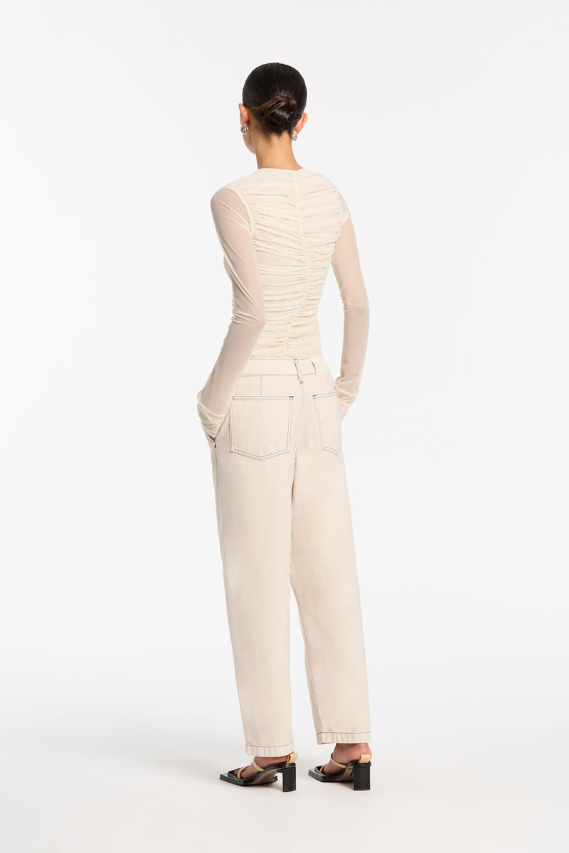 SIR the label Orlan Mid Rise Jean Ecru