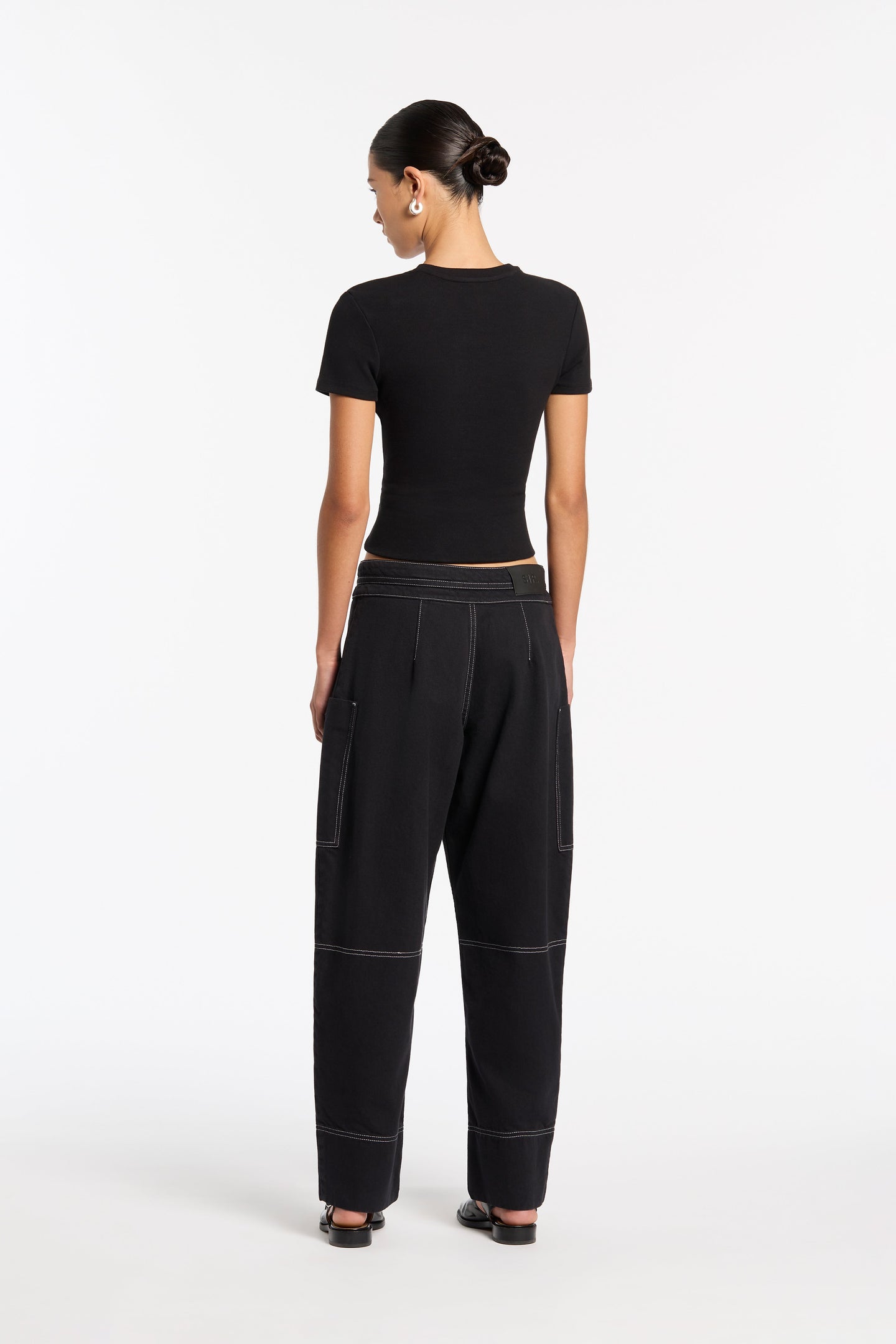 SIR the label Orlan Relaxed Jean Washed Black