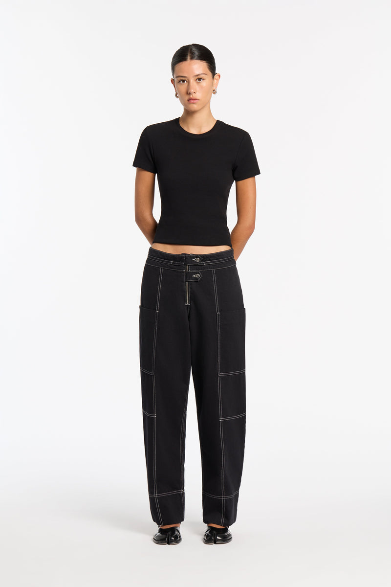 SIR the label Orlan Relaxed Jean Washed Black