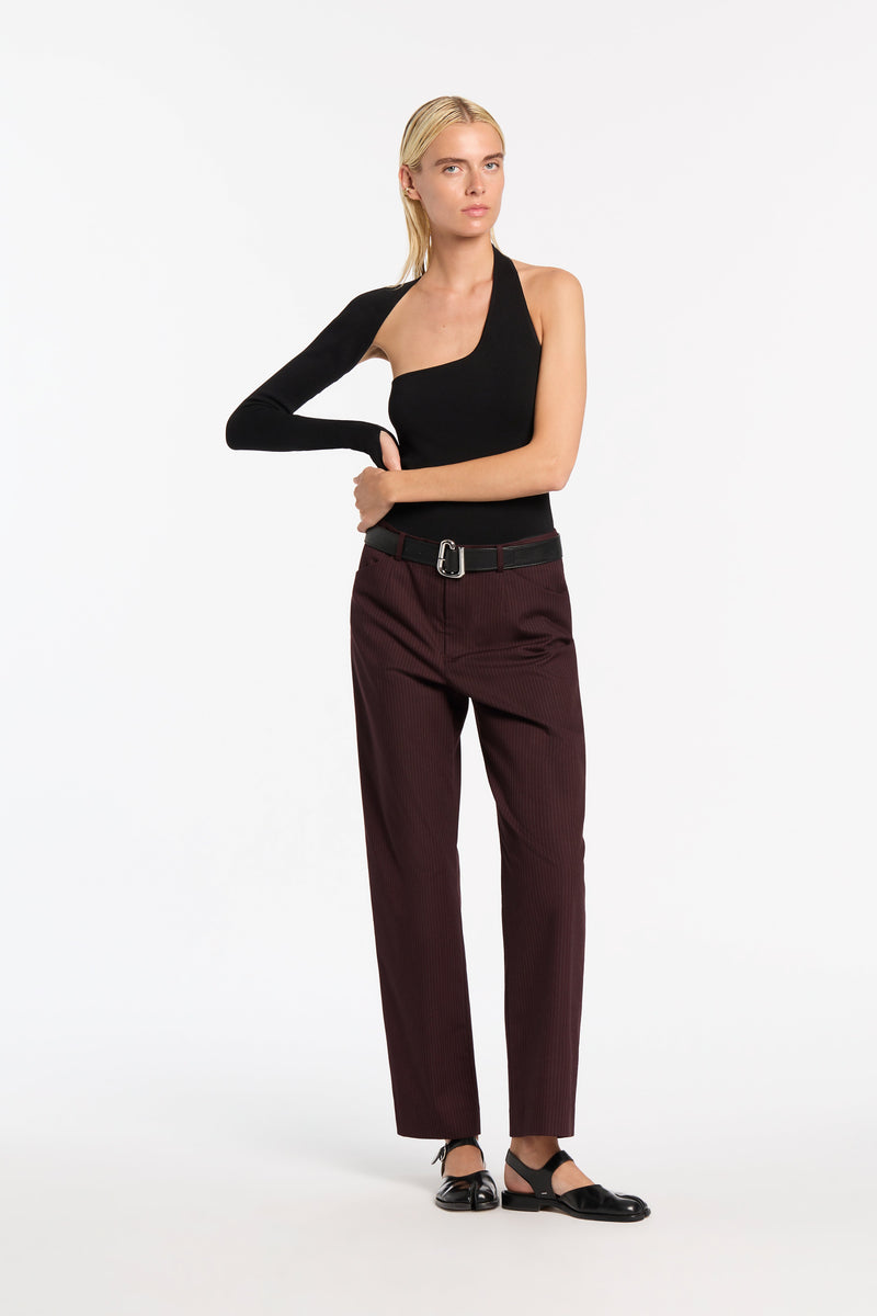 SIR the label Manifesto Asymmetric Sleeve Top Noir